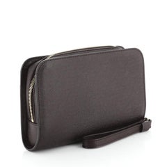 Louis Vuitton Pochette Baikal Clutch Taiga Leather