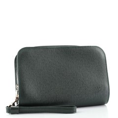 Louis Vuitton Pochette Baikal Clutch Taiga Leather