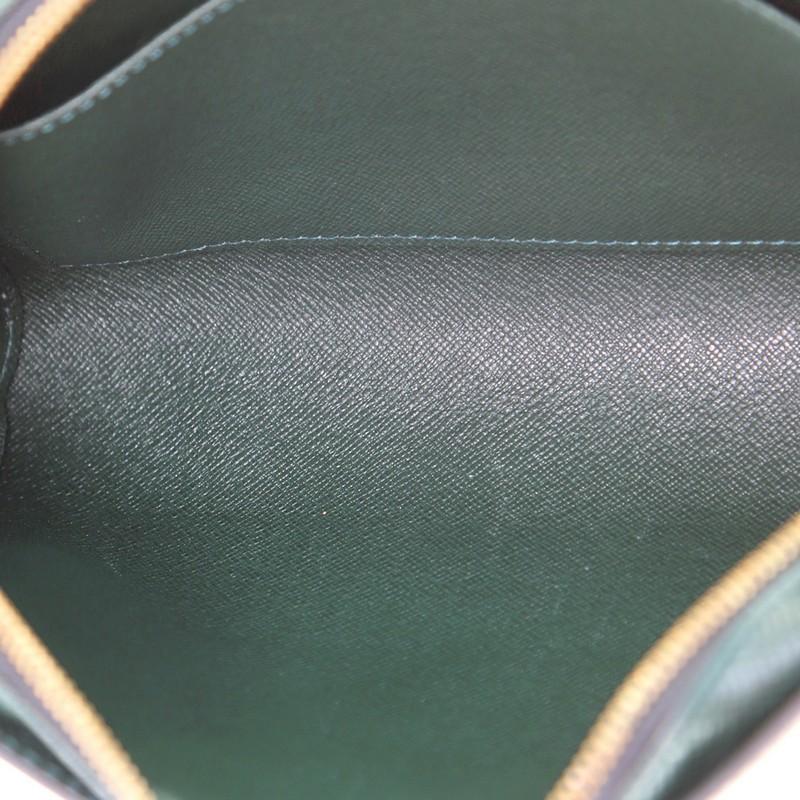 Black Louis Vuitton Pochette Baikal Clutch Taiga Leather