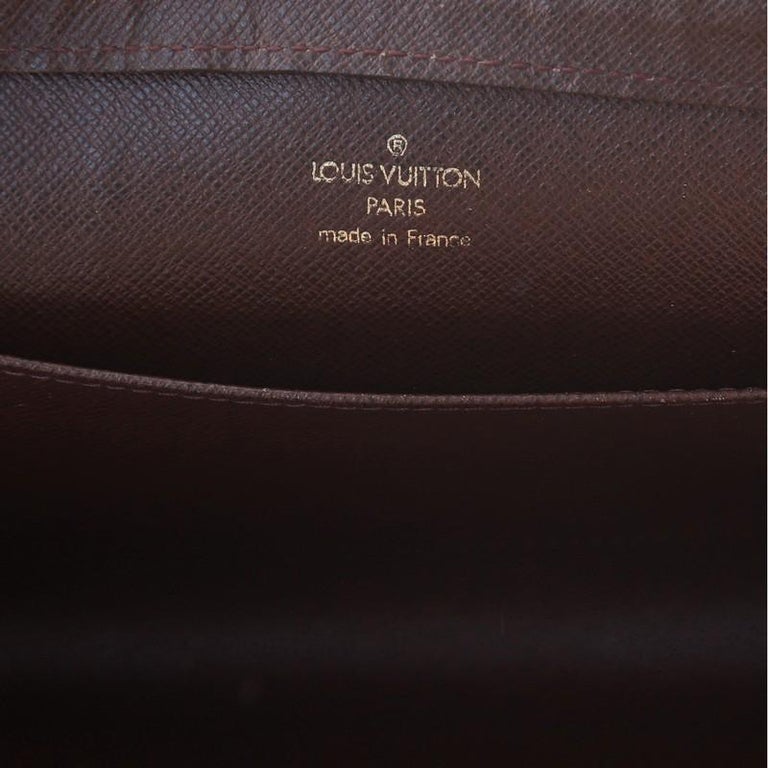 Louis Vuitton Dark Brown Taiga Leather Pochette Baikal Clutch