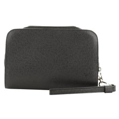 Louis Vuitton Pochette Baikal Clutch Taiga Leather