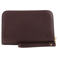 Louis Vuitton Pochette Baikal Clutch Taiga Leather