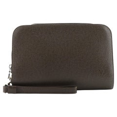 Louis Vuitton Pochette Baikal Clutch Taiga Leather