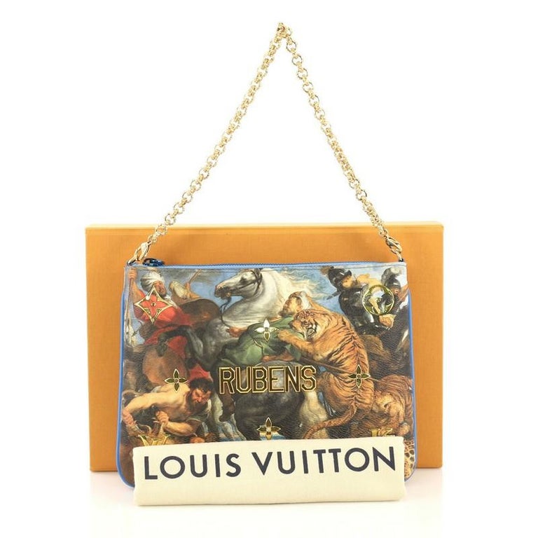 Louis Vuitton Clutch Monet Masters Jeff Koons Periwinkle