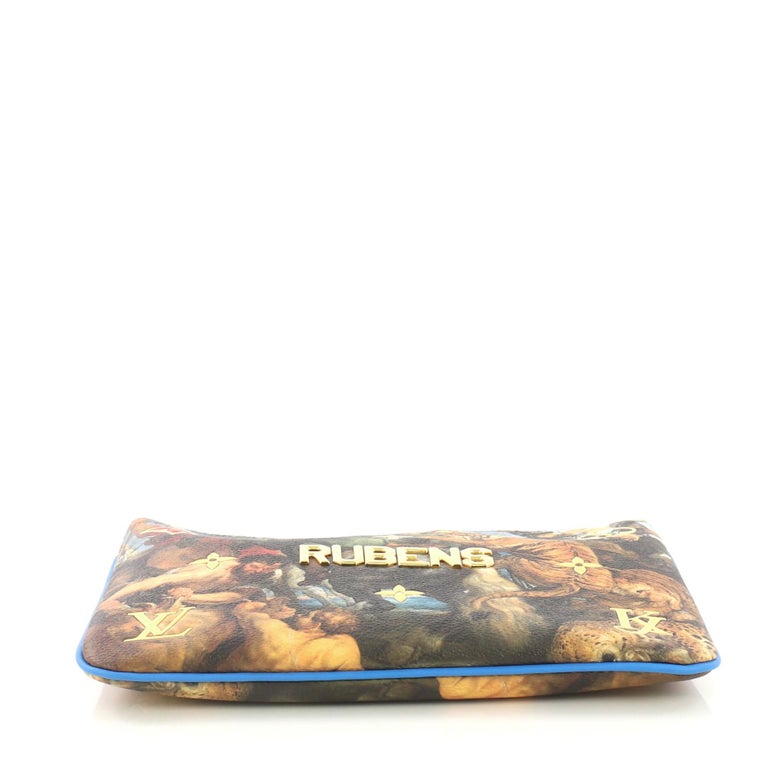 Louis Vuitton Pochette Clutch Limited Edition Jeff Koons Rubens Print Canvas For Sale at 1stdibs