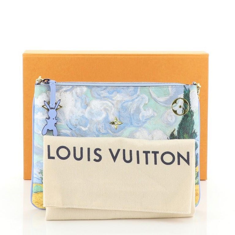 Louis Vuitton Limited Edition Coated Canvas Jeff Koons Van Gogh Water  Lilies Clutch Bag - Yoogi's Closet
