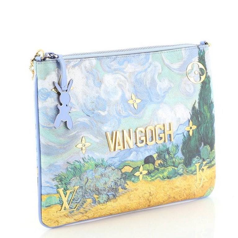 Louis Vuitton Limited Edition Coated Canvas Jeff Koons Van Gogh Water  Lilies Clutch Bag - Yoogi's Closet