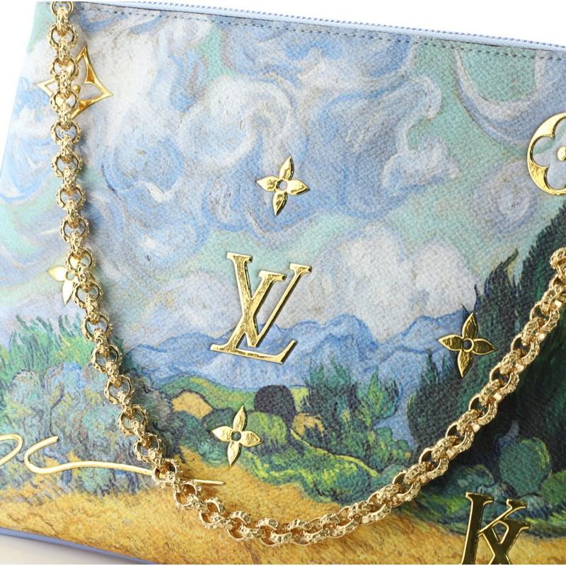 Louis Vuitton Pochette Clutch Limited Edition Jeff Koons Van Gogh Print Canvas In Good Condition In NY, NY