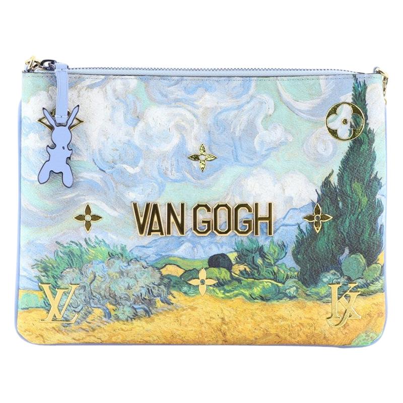 Louis Vuitton Masters Collection x Jeff Koons Van Gogh Pochette Clutch w/  Tags - Blue Clutches, Handbags - LOU705813