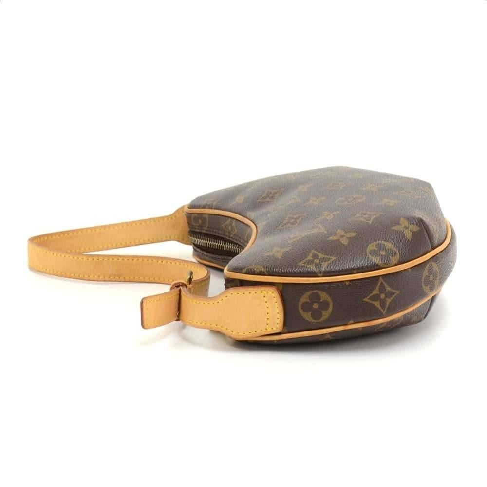 Brown Louis Vuitton Pochette Croissant Monogram Canvas Shoulder Handbag