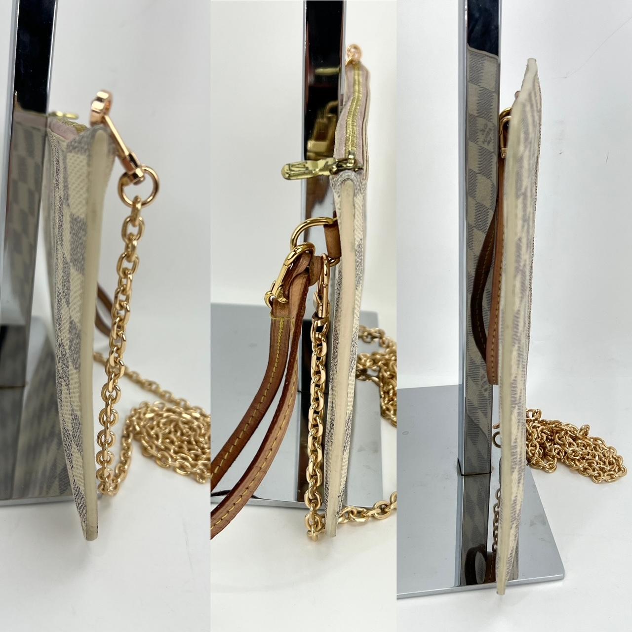 LOUIS VUITTON Pochette Damier Azur Clutch Crossbody Bag from NEVERFULL 3