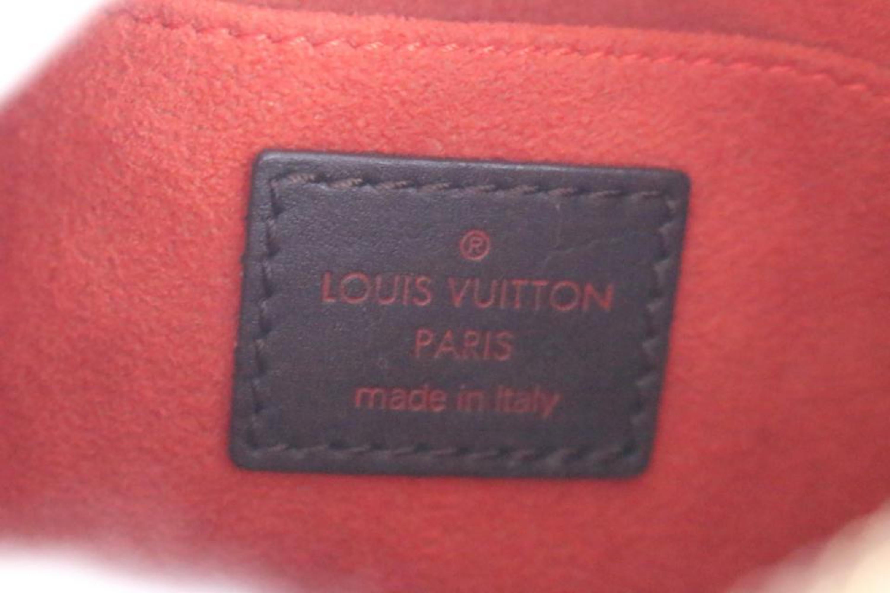Women's Louis Vuitton Pochette Damier Sauvage Tigre 226007 Brown Calf Hair Wristlet For Sale