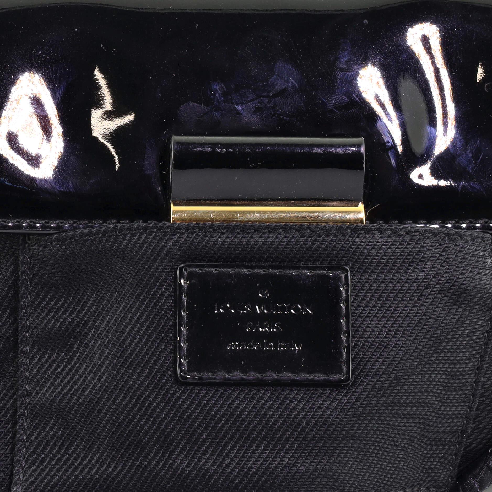 Louis Vuitton Pochette Dentelle Clutch Embroidered Satin with Vernis 2