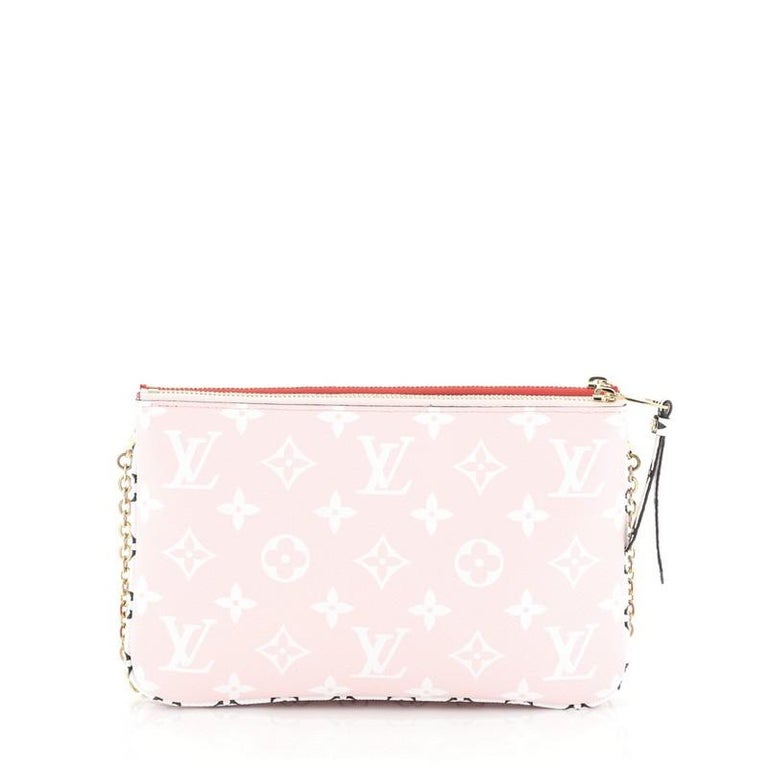 Louis Vuitton Crossbody Bag Pochette Double Zip M67561 Red Shoulder Purse LV  New