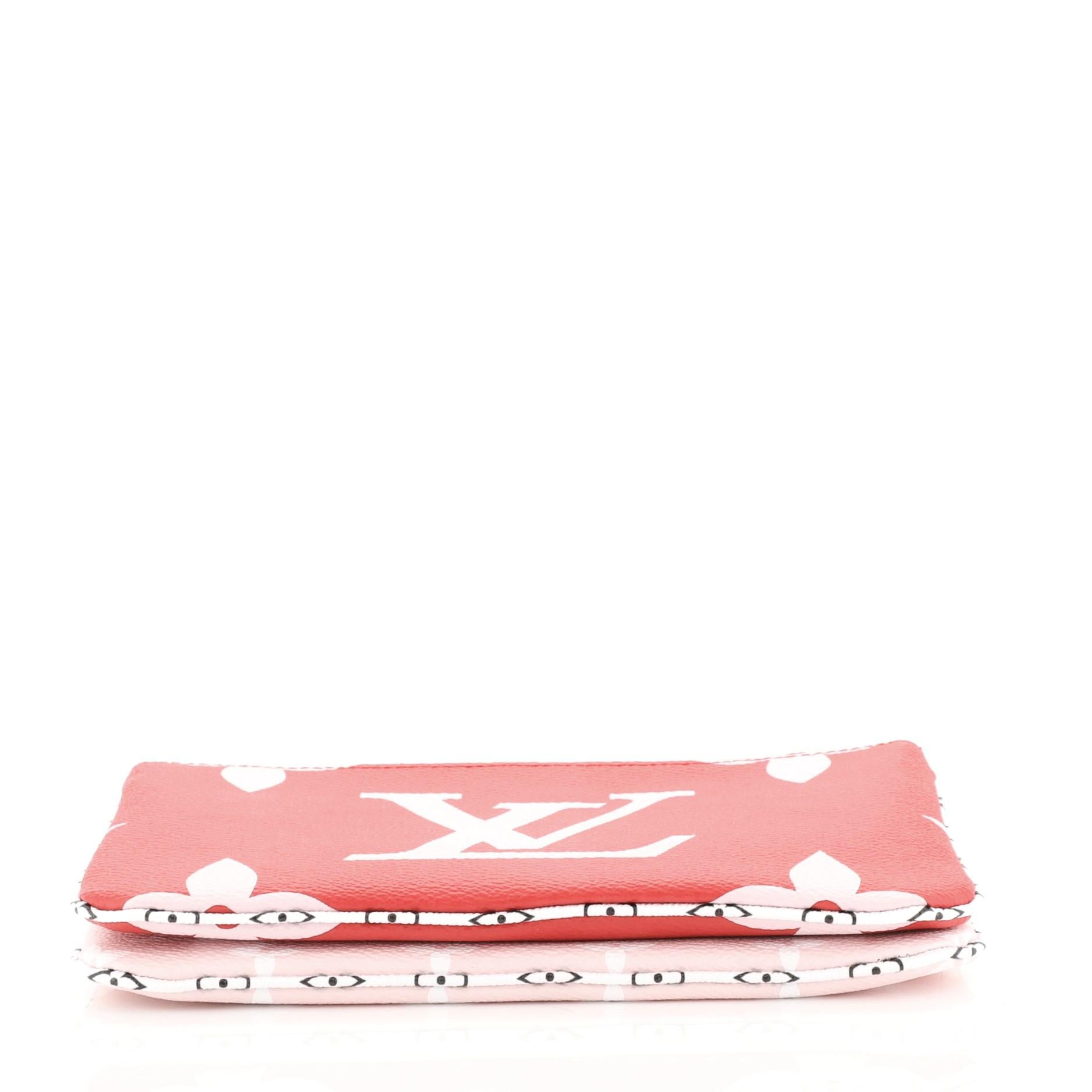 Women's Louis Vuitton Pochette Double Zip Limited Edition Colored Monogram Giant