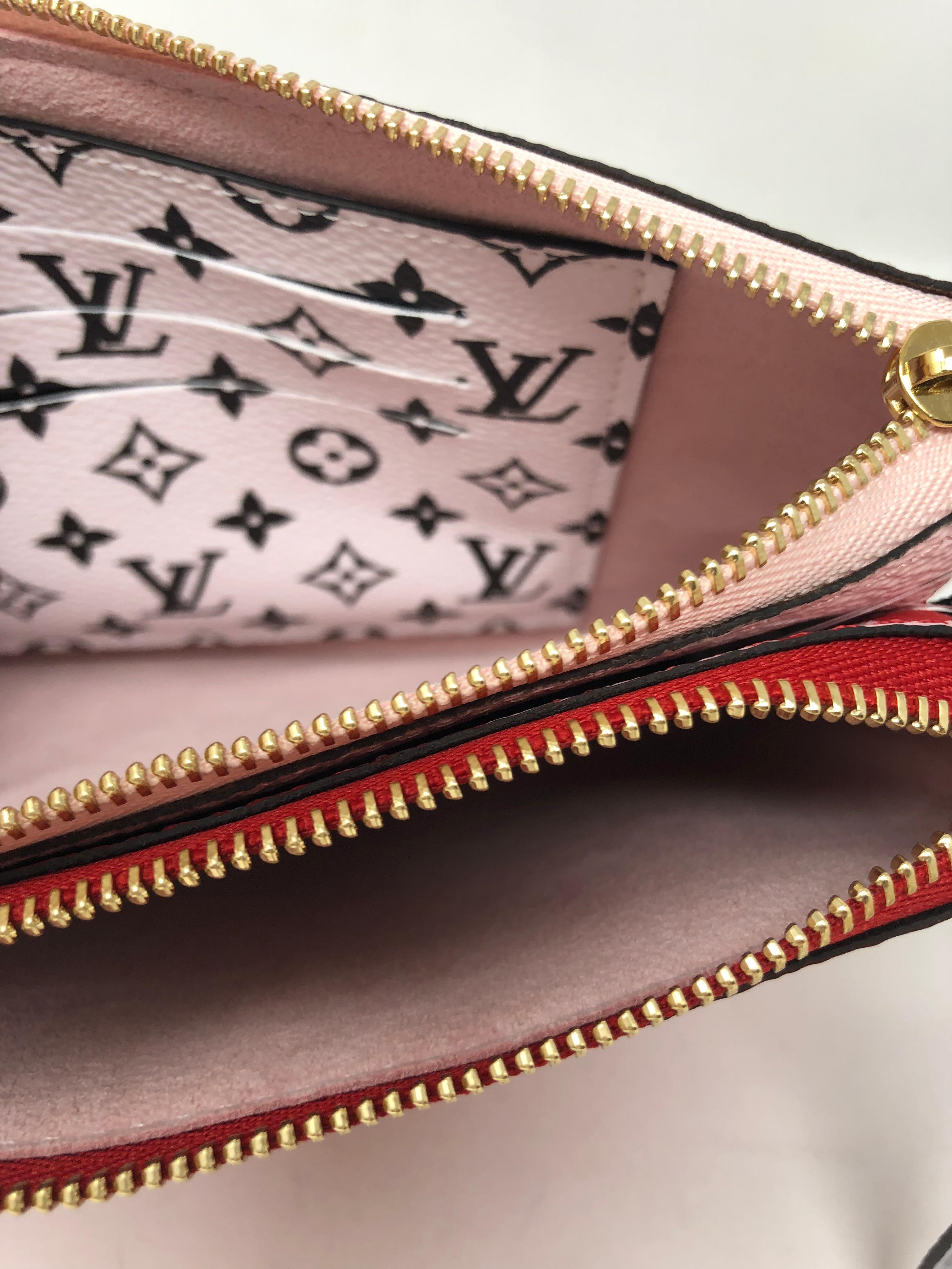 Louis Vuitton Pochette Double Zip Mono Giant Red/ Pink Bag  2