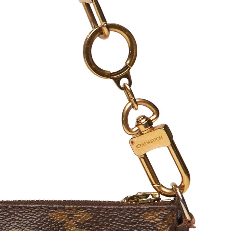 Louis Vuitton LV Key Charm Key Chain Bag Extender Gold Plated