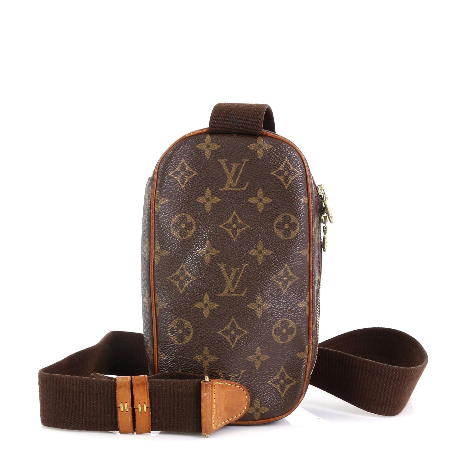 Black Louis Vuitton Pochette Gange Monogram Canvas