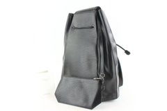 Louis Vuitton Pochette Hobo  A Dos with Sling 13lz1129 Black Leather backpack