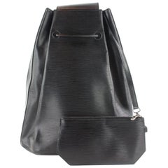 Louis Vuitton Pochette Hobo  A Dos with Sling 13lz1129 Black Leather backpack