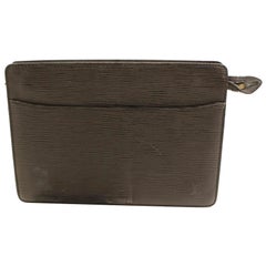 Louis Vuitton Pochette Homme 866331 Black Leather Clutch