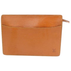 Louis Vuitton Pochette Homme 867962 Brown Leather Clutch