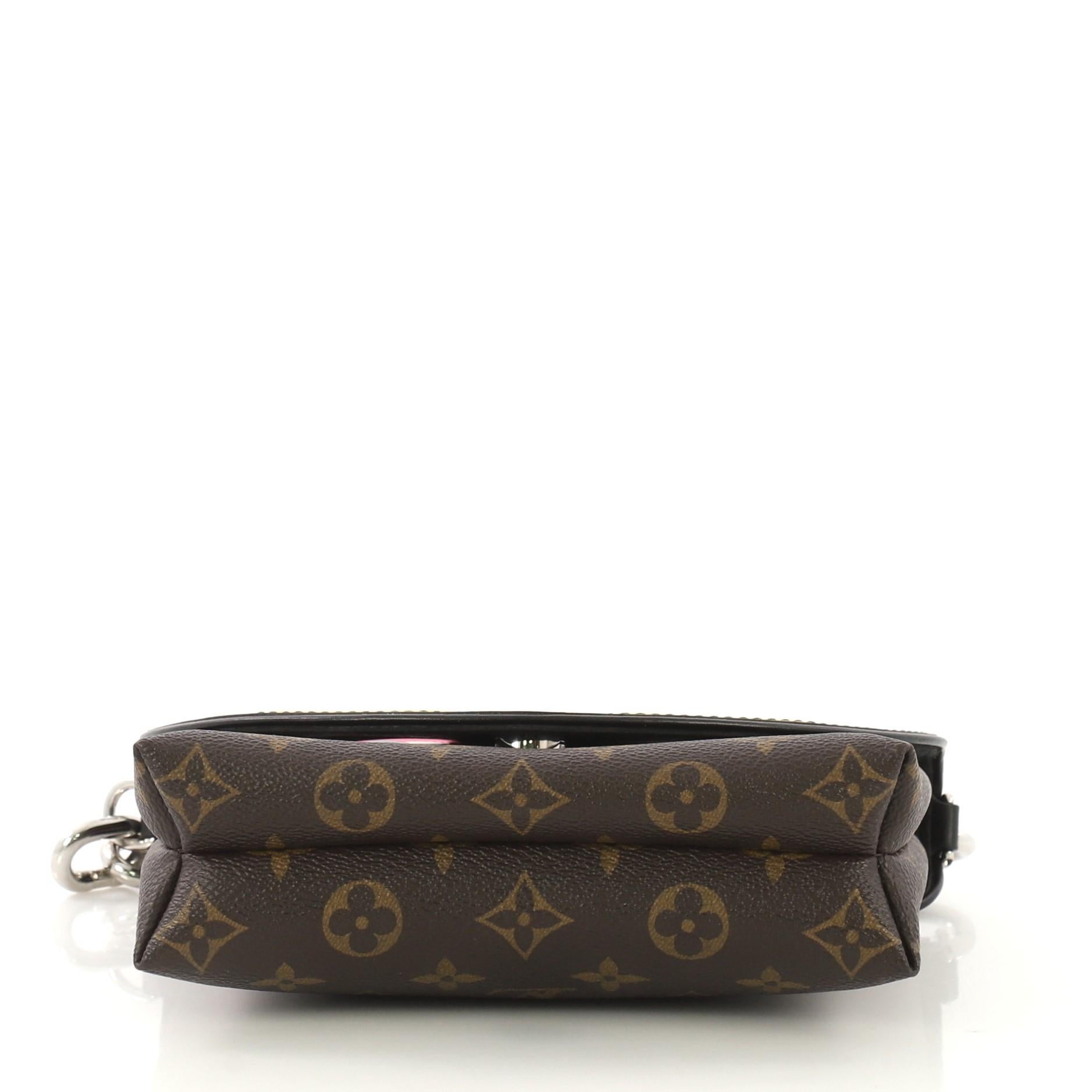 Louis Vuitton Pochette Kabuki Printed Epi Leather and Monogram Canvas In Good Condition In NY, NY