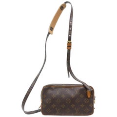 Louis Vuitton Pochette Marly Monogram 870571 Brown Coated Canvas Cross Body Bag