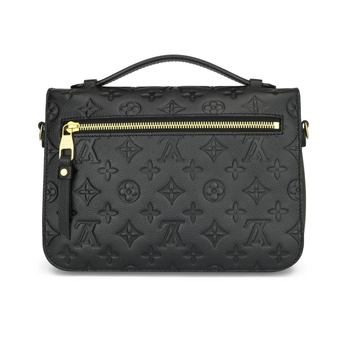 Louis Vuitton Pochette Métis Bag Black Monogram Empreinte Leather with Gold Hardware 2017.

This bag is in excellent condition.

- Exterior Condition: Excellent condition, corners show no visible signs of wear. Outside of the bag shows very minor