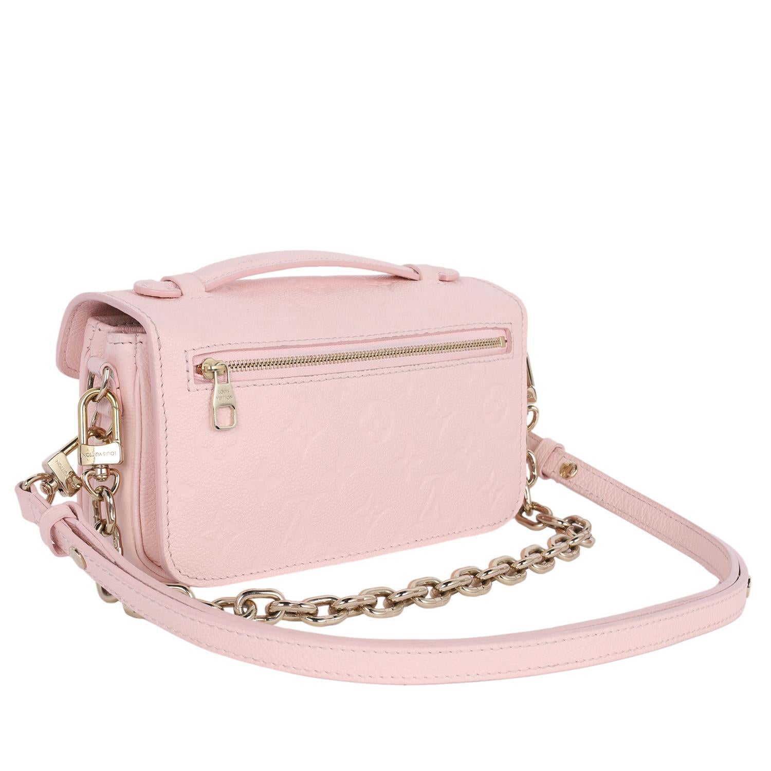 Louis Vuitton Pochette Métis East West Leather Pink 3