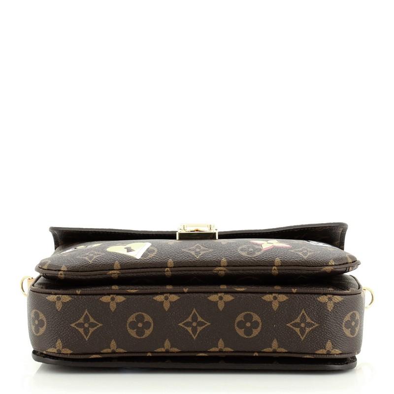 Louis Vuitton Pochette Metis Limitierte Auflage Love Lock Monogramm Canvas für Damen oder Herren