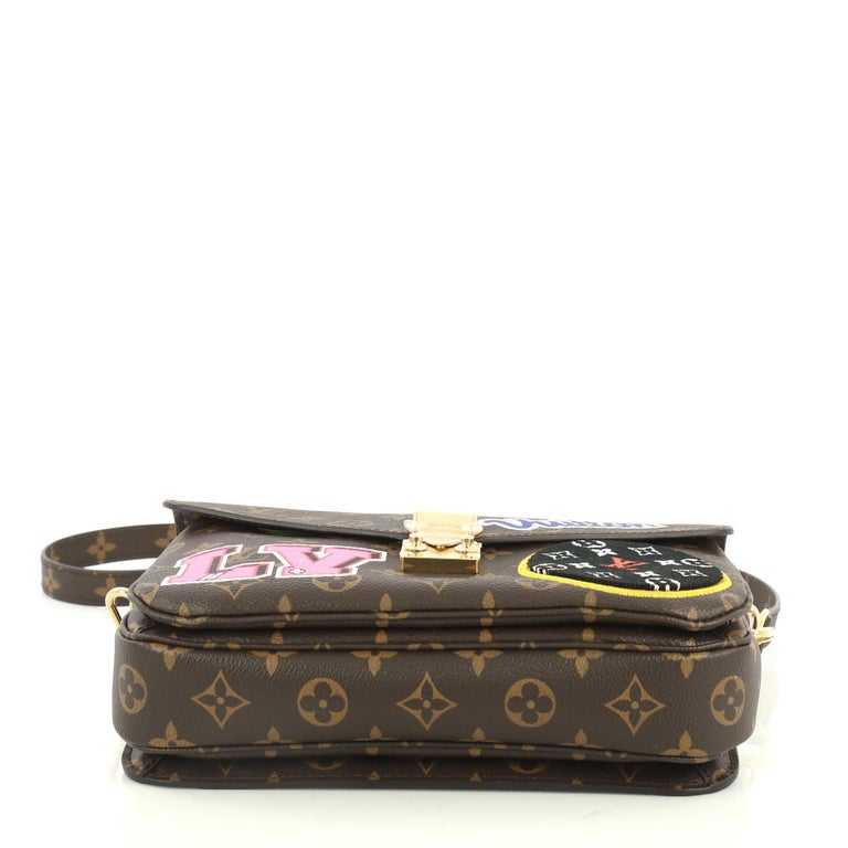 Louis Vuitton Pochette Metis Limited Edition Patches Monogram Canvas For Sale at 1stdibs