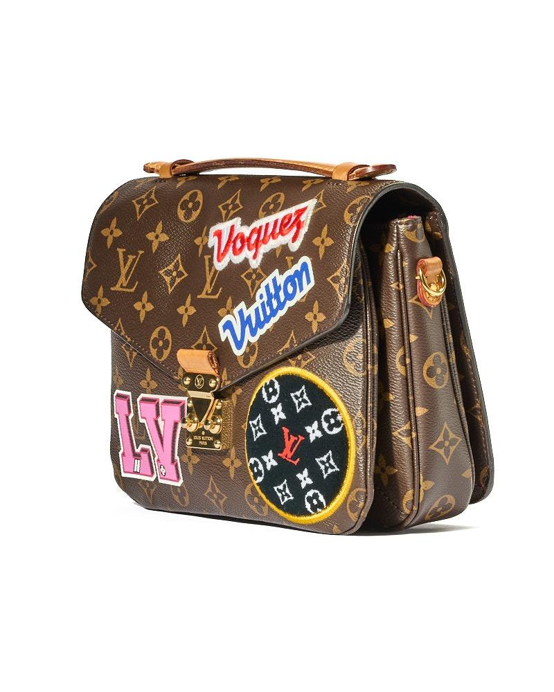 Brown Louis Vuitton Clutch Bag Metis MM Patches Monogram