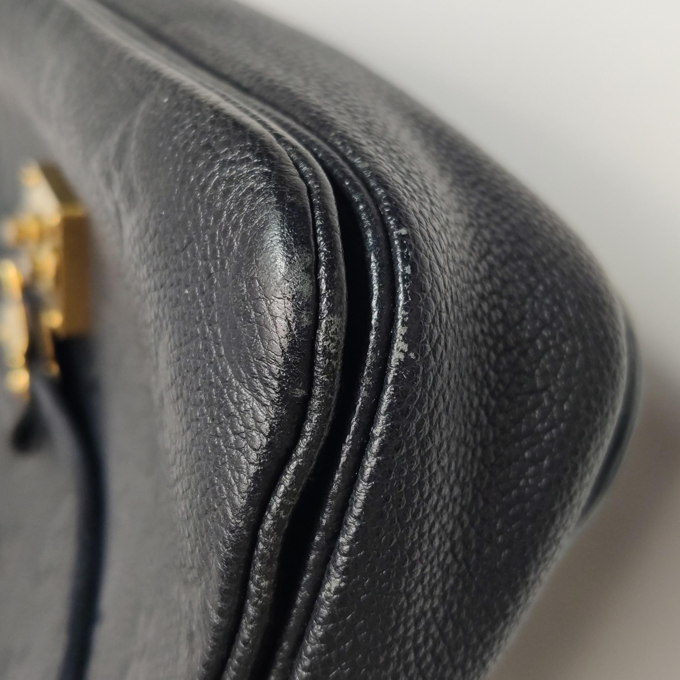 Louis Vuitton Pochette Métis Monogram Empreinte Leather Black For Sale 15