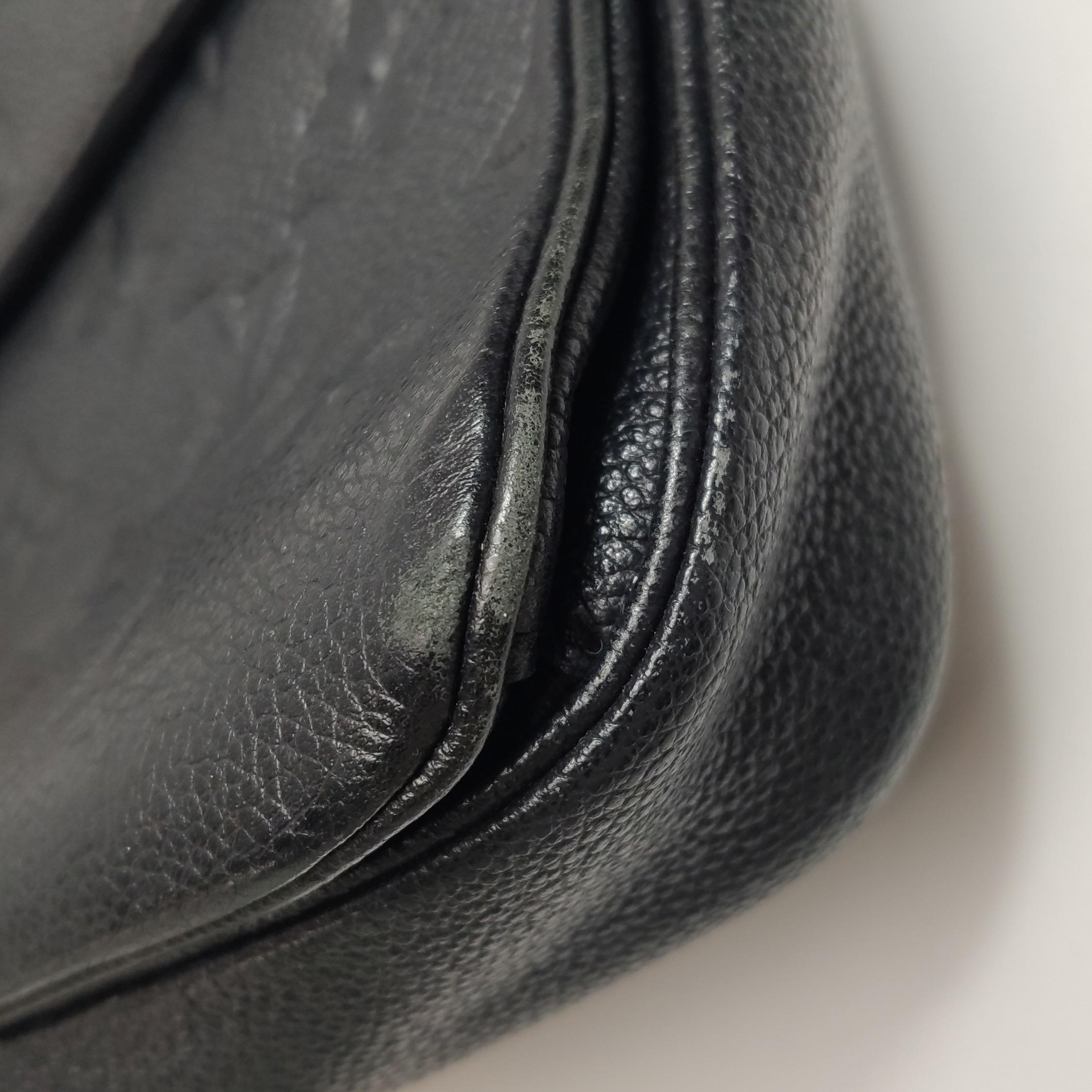 Louis Vuitton Pochette Métis Monogram Empreinte Leather Black For Sale 16