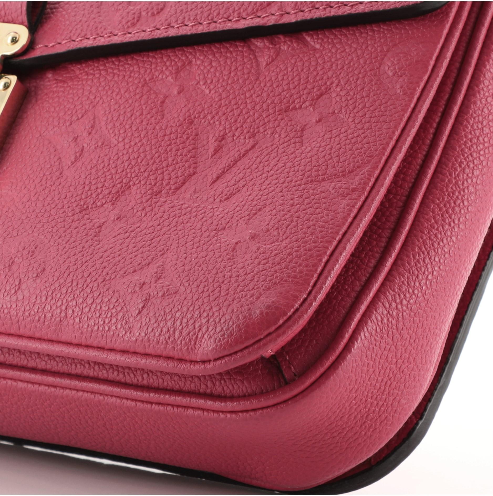 Pink Louis Vuitton Pochette Metis Monogram Empreinte Leather