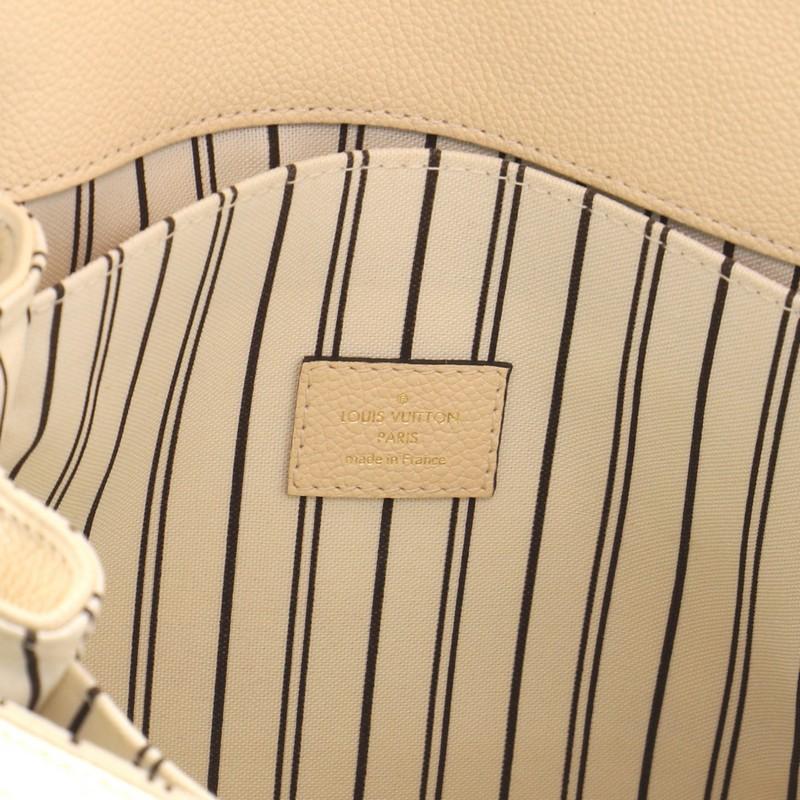 Beige Louis Vuitton Pochette Metis Monogram Empreinte Leather