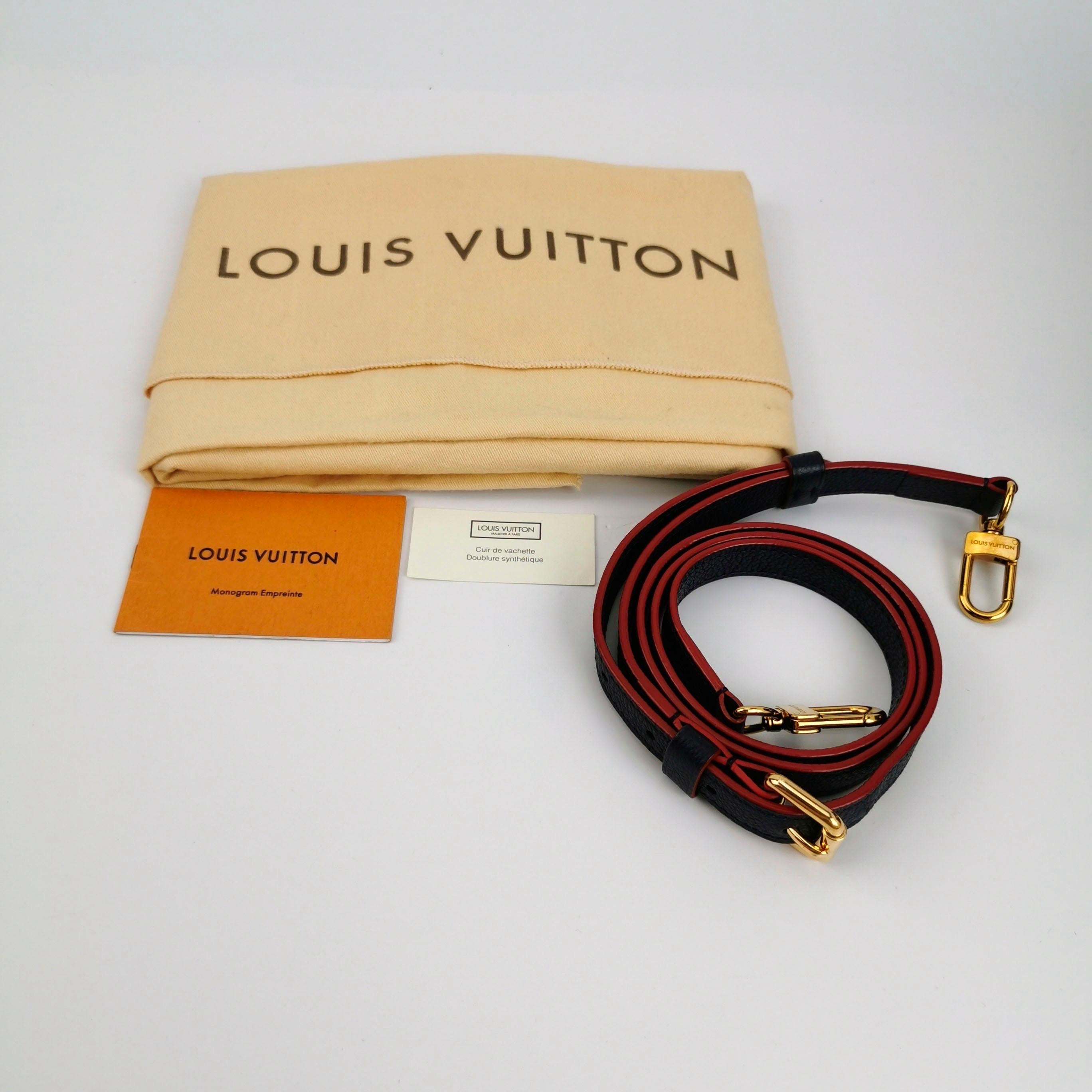 Louis Vuitton Pochette Métis Monogram Empreinte Leather Navy For Sale 1
