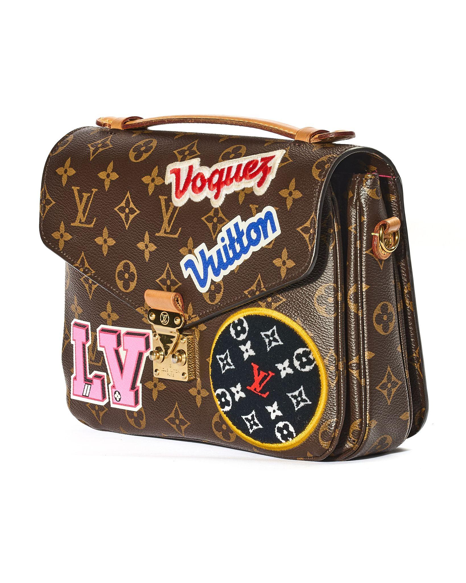 Black Louis Vuitton Clutch Bag Mètis Patches Monogram For Sale