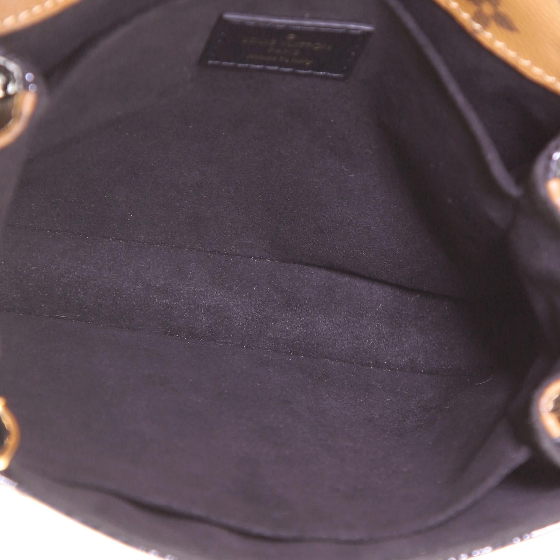 Black Louis Vuitton Pochette Metis Shiny Epi Leather with Reverse Monogram Canvas Mini