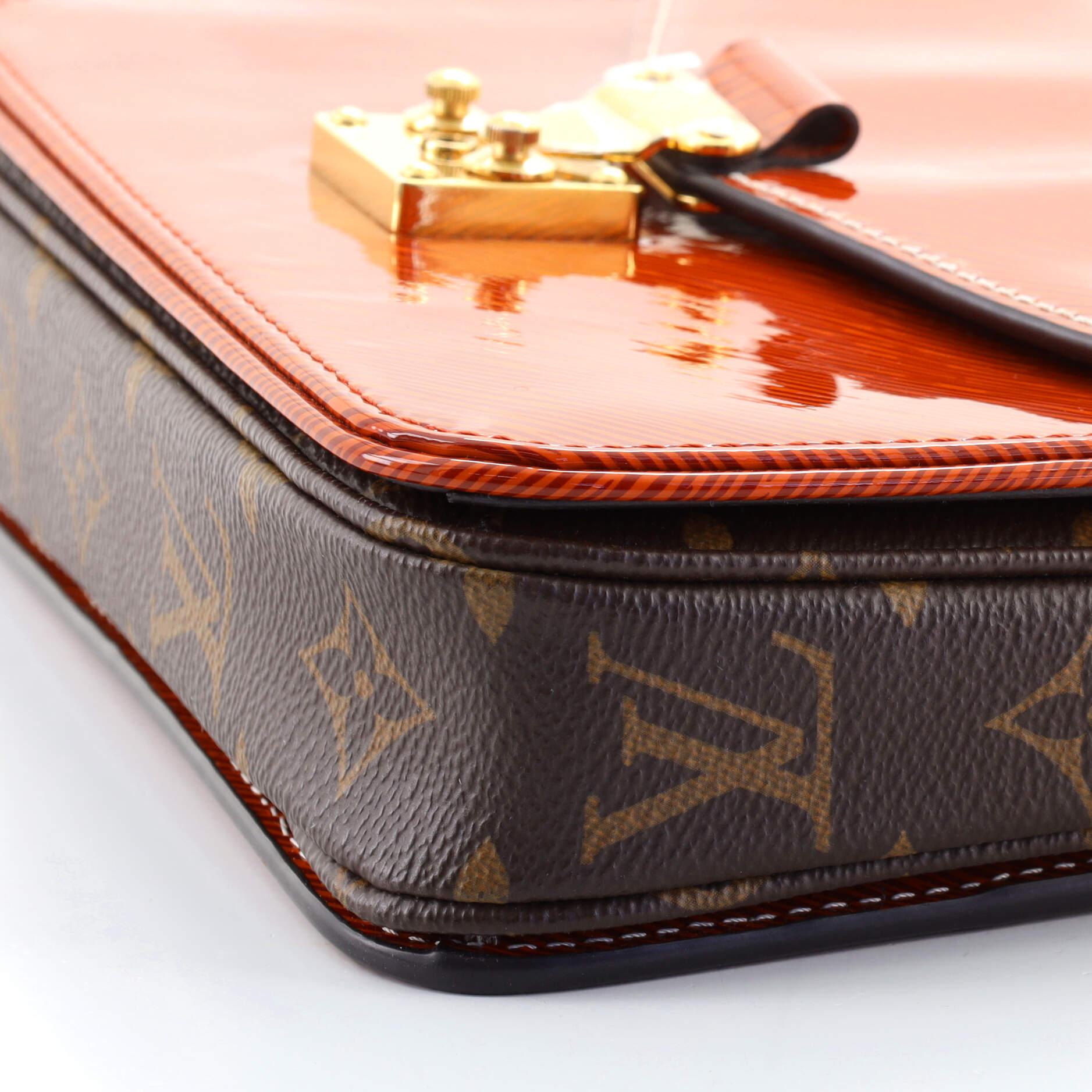 Red Louis Vuitton Pochette Metis Shiny Epi Leather with Reverse Monogram