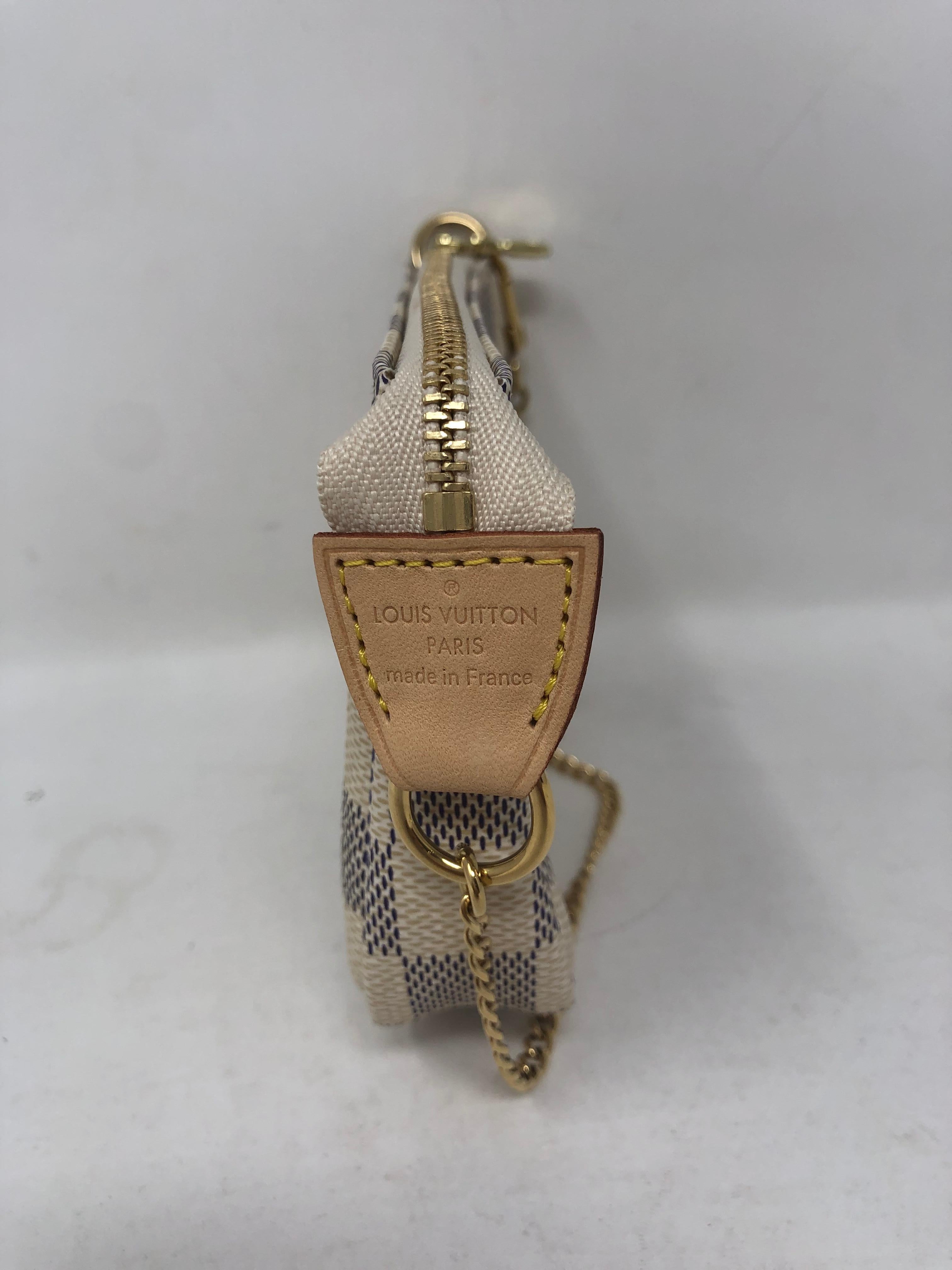 Louis Vuitton Pochette Mini Damier Azure Clutch 1