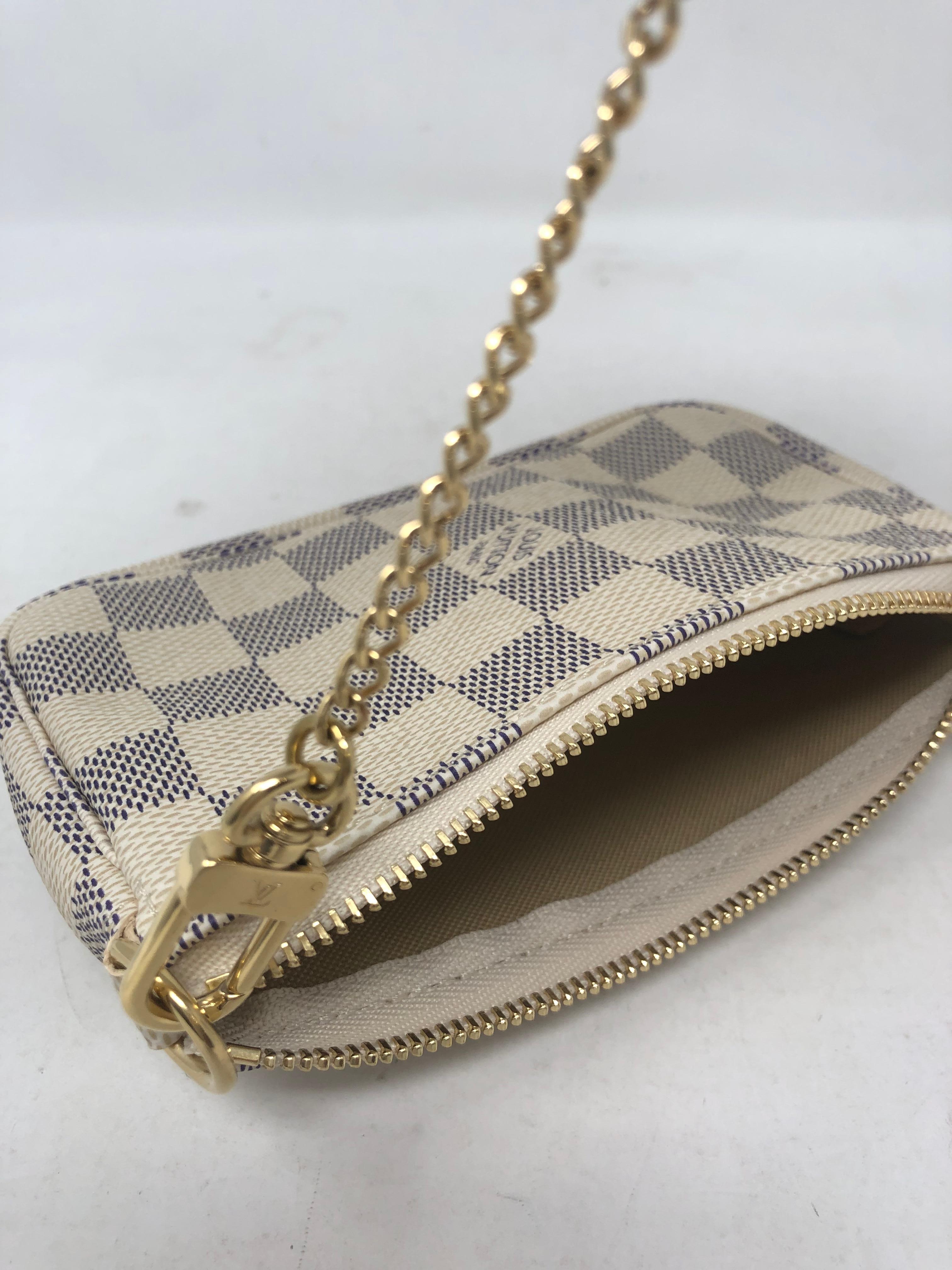 Louis Vuitton Pochette Mini Damier Azure Clutch 3