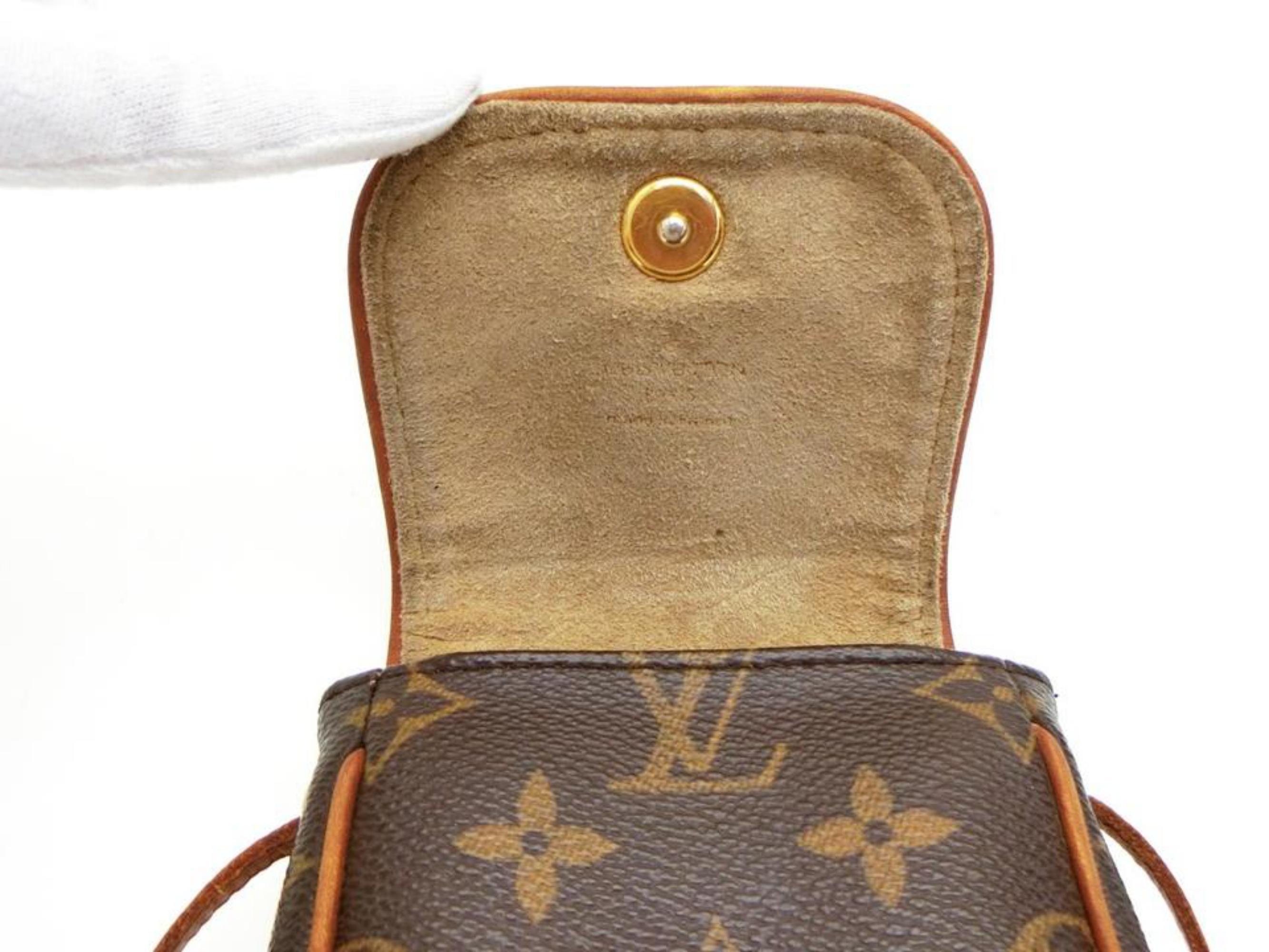 Louis Vuitton Pochette Monogram Cancun 231676 Brown Coated Canvas Cross Body Bag 8