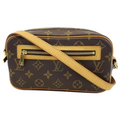 Louis Vuitton Pochette Monogram Cite 870015 Brown Coated Canvas Shoulder Bag