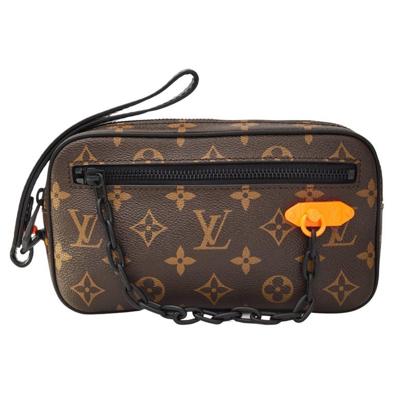 Louis Vuitton Pochette Monogram Volga Baguette Wristlet Bag (2018) Virgil  Abloh For Sale at 1stDibs