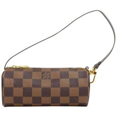 Louis Vuitton Pochette Papillon Ebene Damier Canvas Pouch