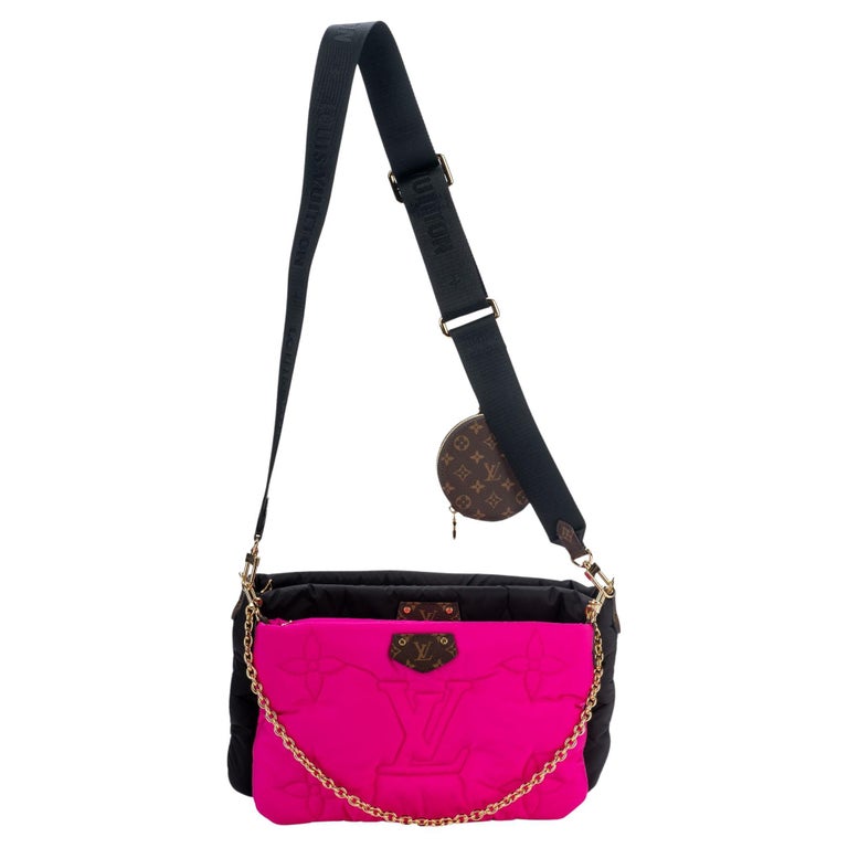 Louis Vuitton Pochette with pink guitar strap – thankunext.us