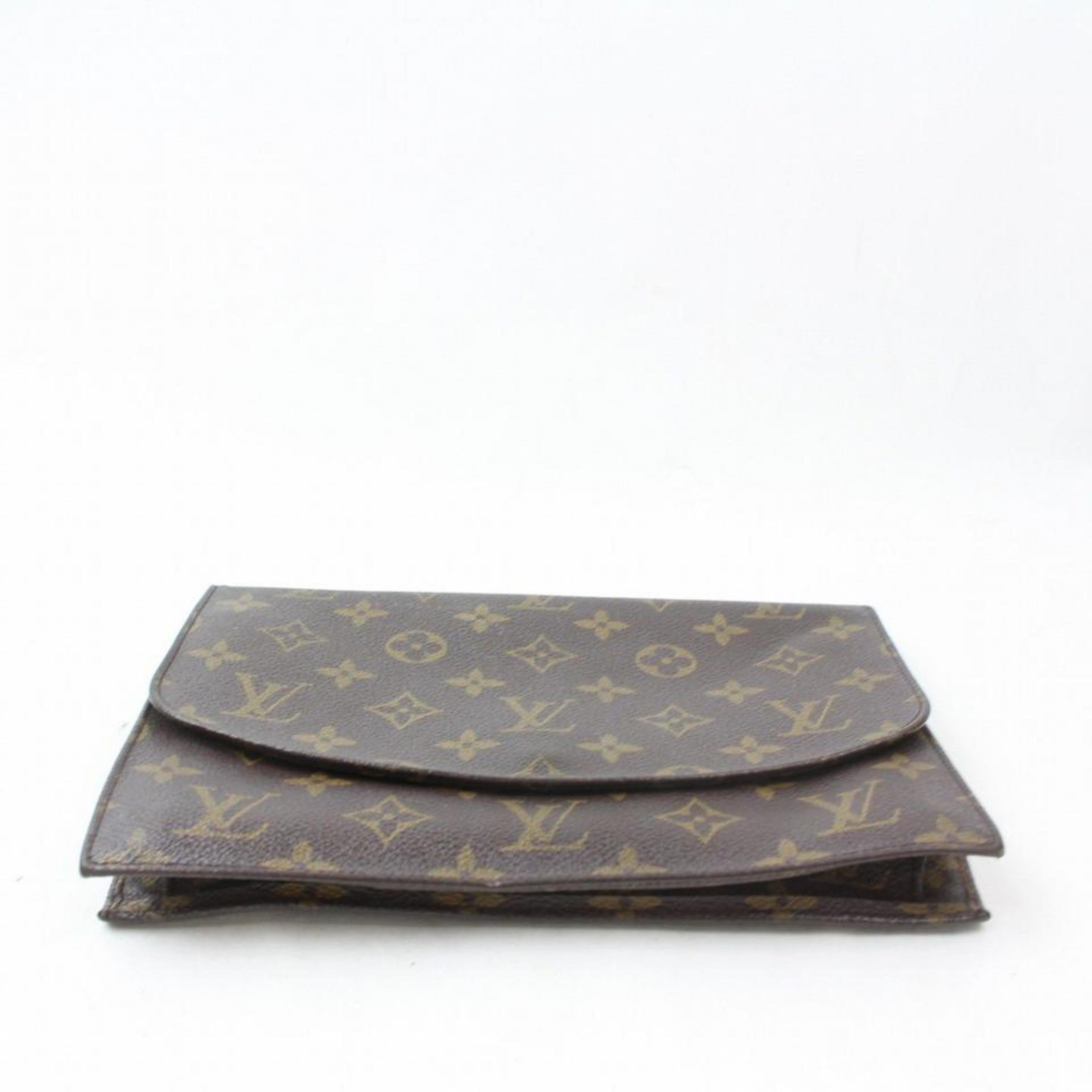Louis Vuitton Pochette Rabat Monogram Mule Sac Envelope 869014 Brown Clutch 5