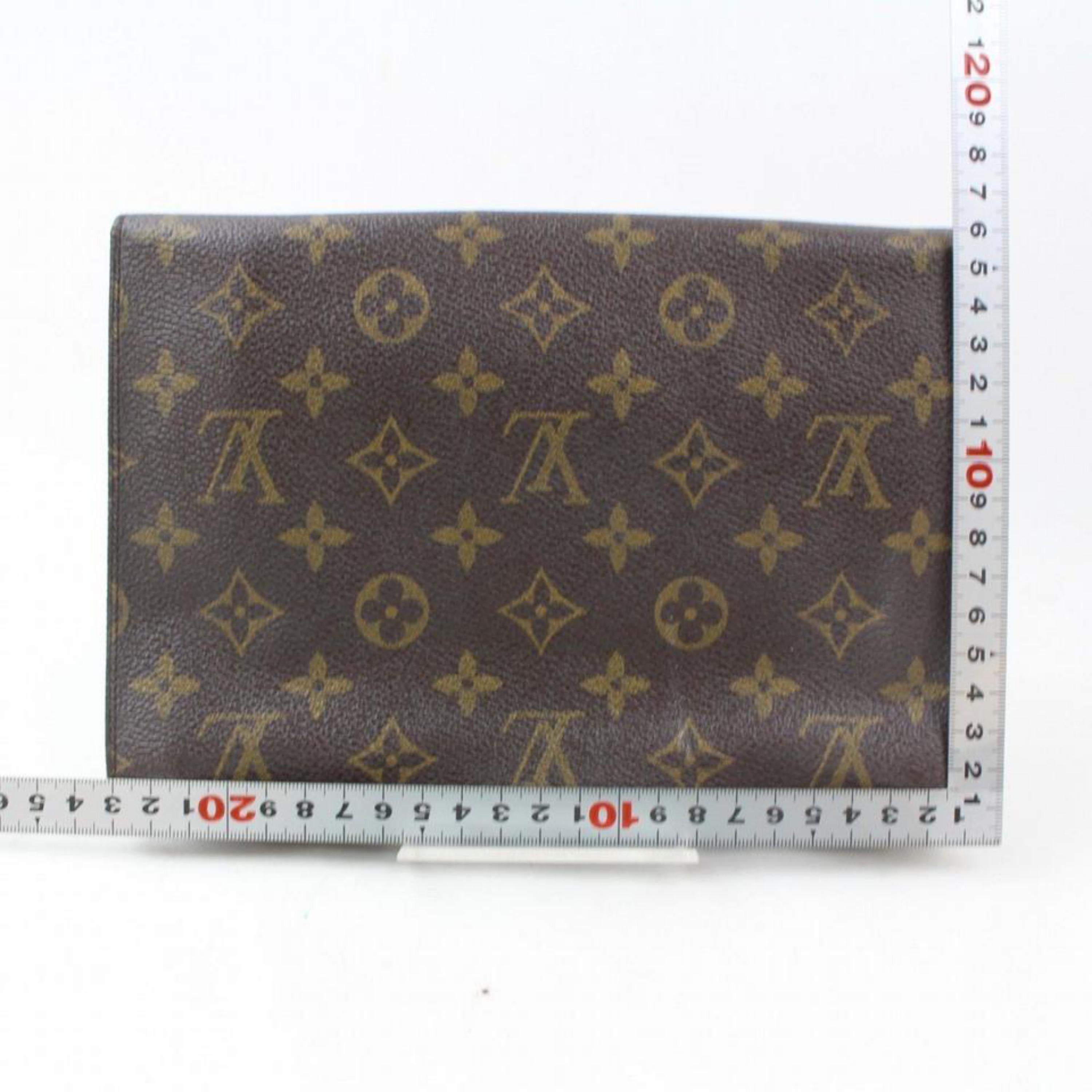 Women's Louis Vuitton Pochette Rabat Monogram Mule Sac Envelope 869014 Brown Clutch